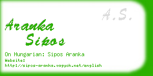 aranka sipos business card